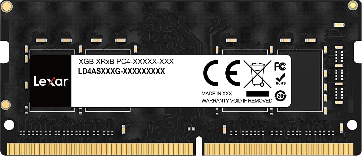 Lexar SODIMM DDR4 RAM 3200 MHz, 260-Pin SODIMM Laptop Memory, High Performance SO-DIMM, PC Laptop Computer Memory Lexar SODIMM DDR4 RAM 3200 MHz, 260-Pin SODIMM Laptop Memory, High Performance SO-DIMM, PC Laptop Computer Memory